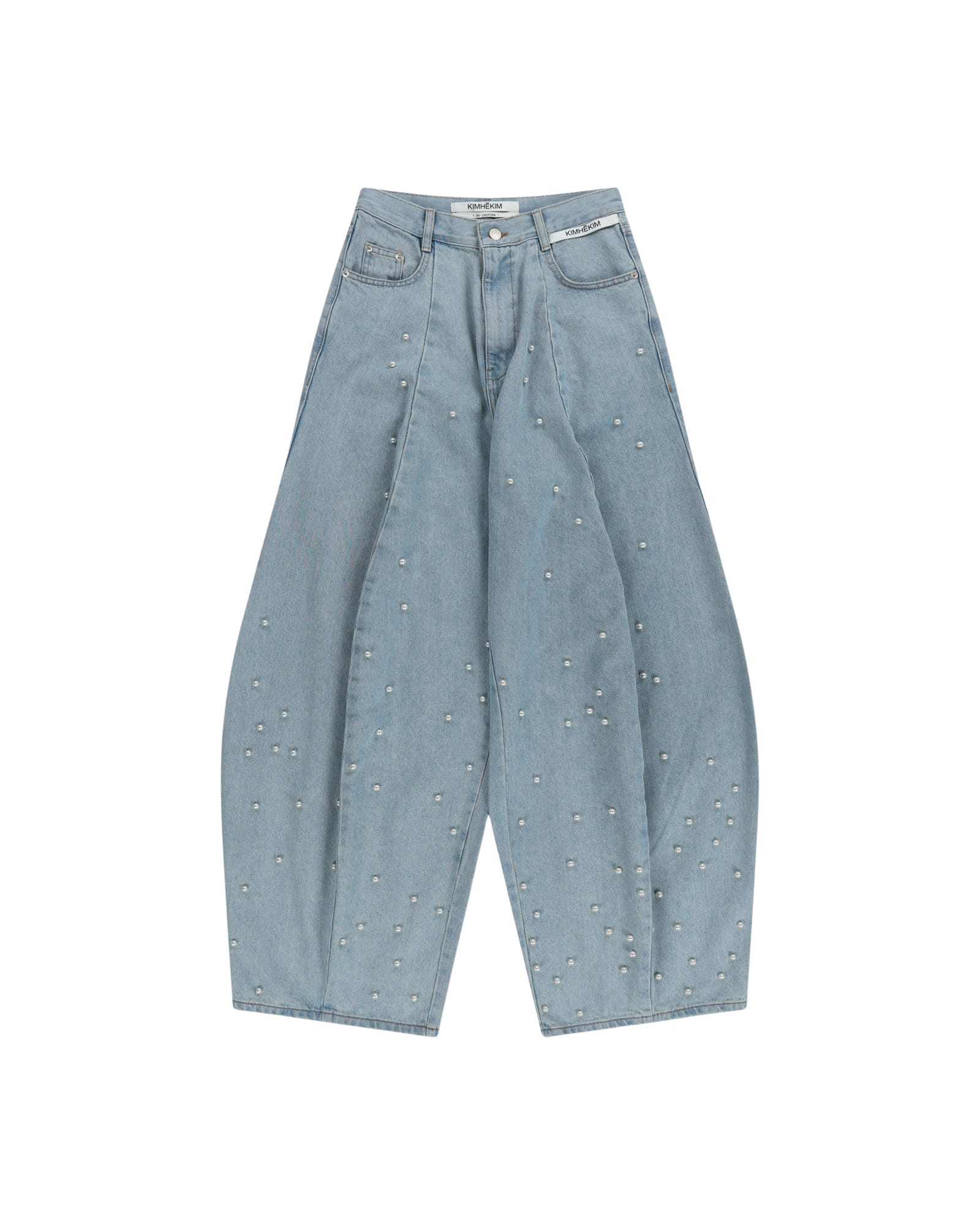 Kimhe Kim - Pearl Embellished Balloon Jeans (Sky Blue) product image 13 | TRAB K-Fashion Australia