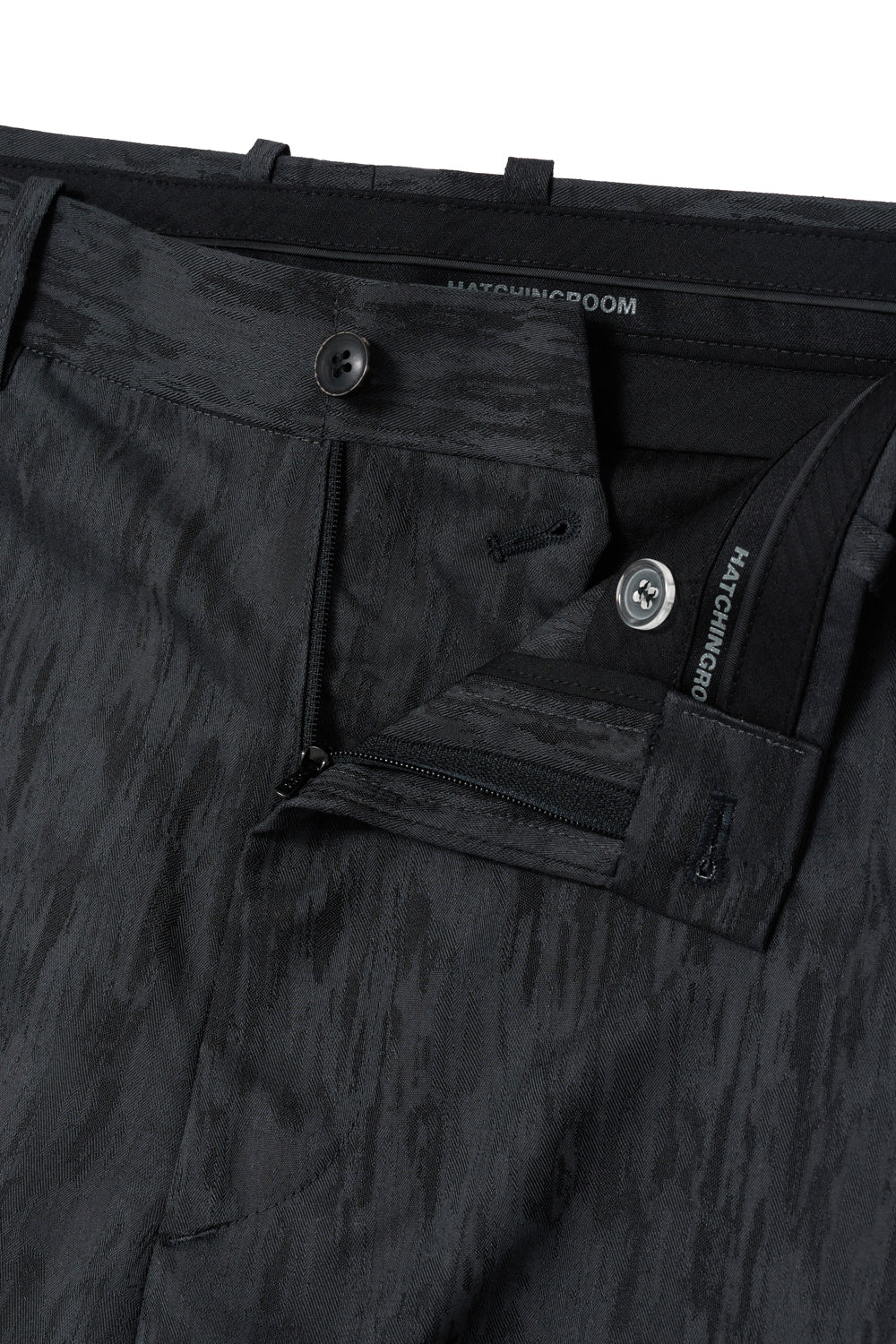 Hatchingroom - Wide Curve Trousers Jacquard Blue (Charcoal) product image 5 | TRAB K-Fashion Australia