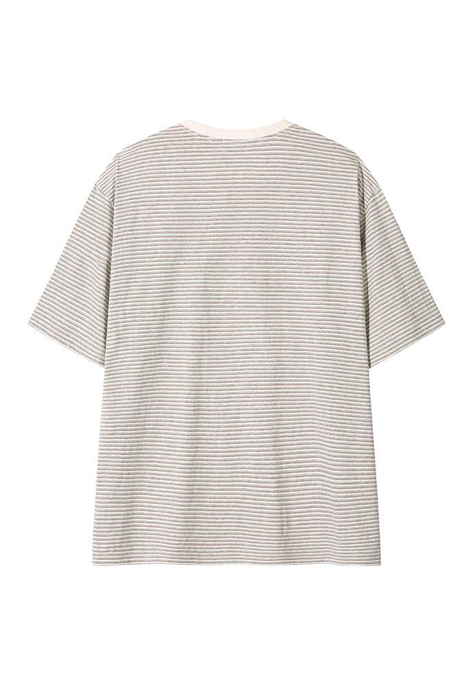 Art if acts - Washed Stripe Pocket S/S Tee (Dove) product image 9 | TRAB K-Fashion Australia