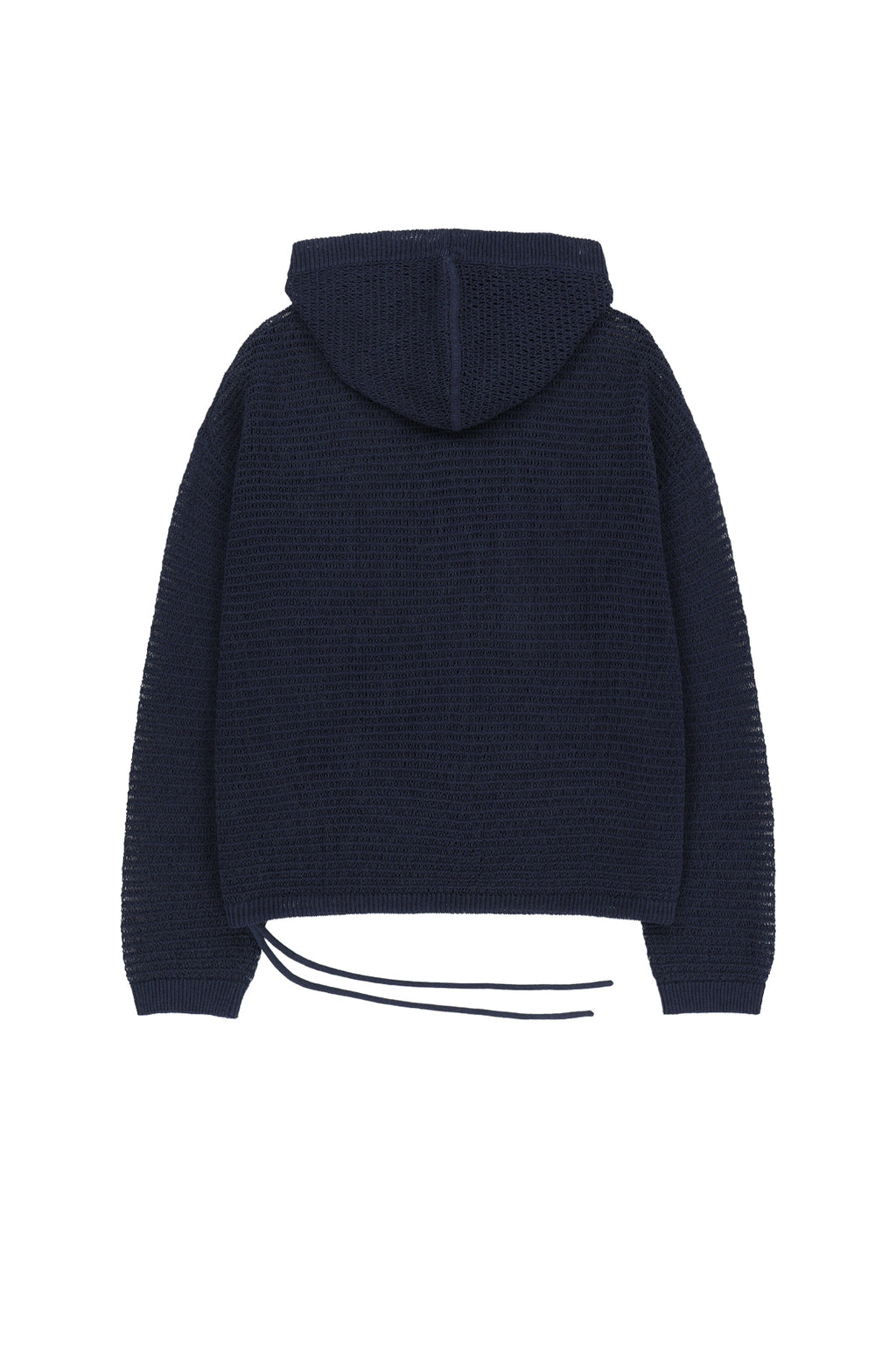 Matin Kim - Oversized Mesh Knit Hoodie (Navy) product image 2 | TRAB K-Fashion Australia