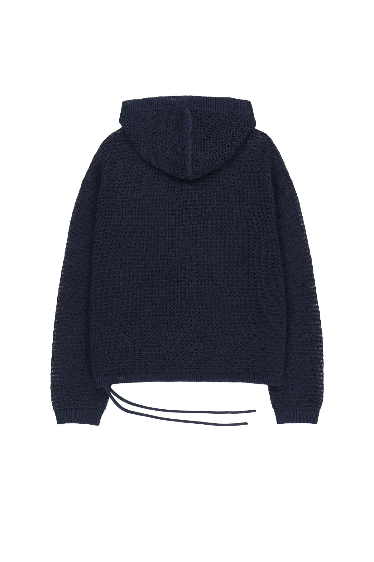 Matin Kim - Oversized Mesh Knit Hoodie (Navy) product image 2 | TRAB K-Fashion Australia