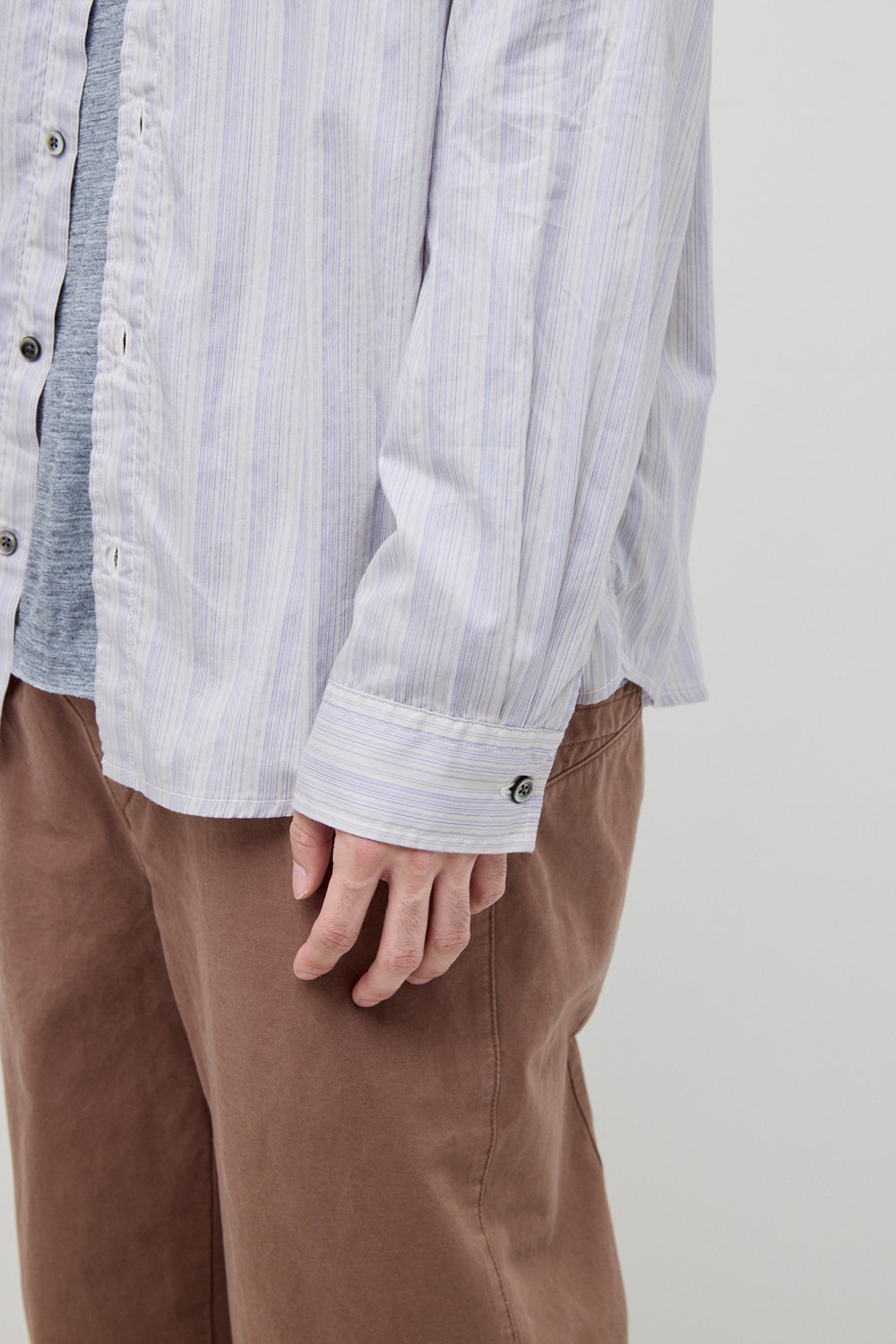 Hatchingroom - Museum Shirt Pajama Stripe (Purple Grey) product image 9 | TRAB K-Fashion Australia