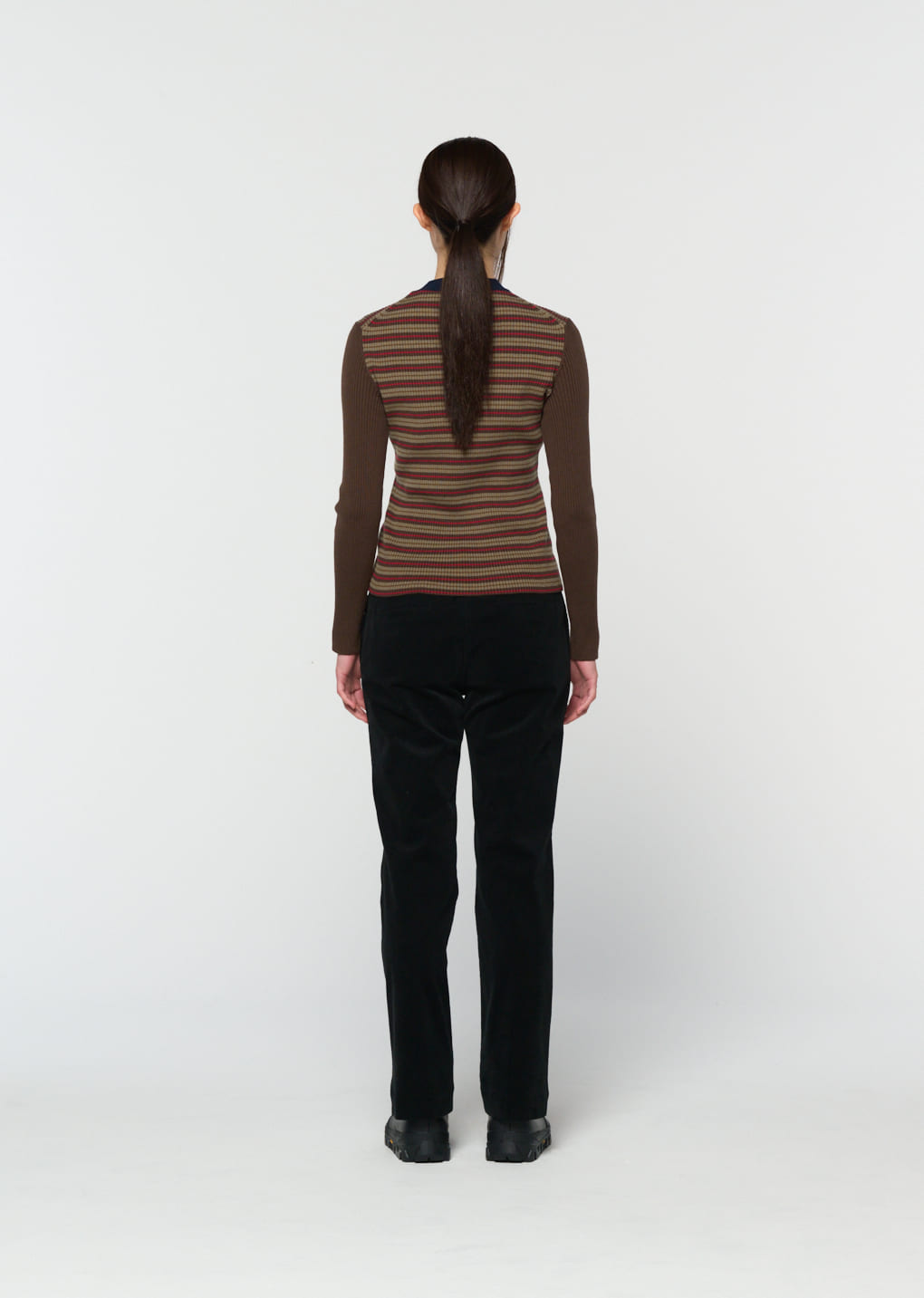 Amomento - corduroy flared pants (Black) product image 4 | TRAB K-Fashion Australia