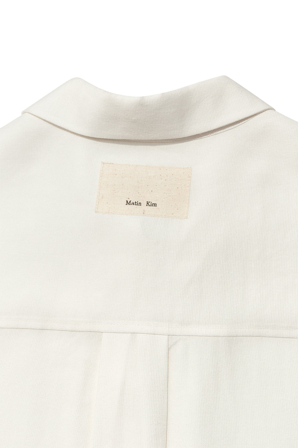 Matin Kim - Unbalance Collar Half Shirt (Ivory) product image 4 | TRAB K-Fashion Australia