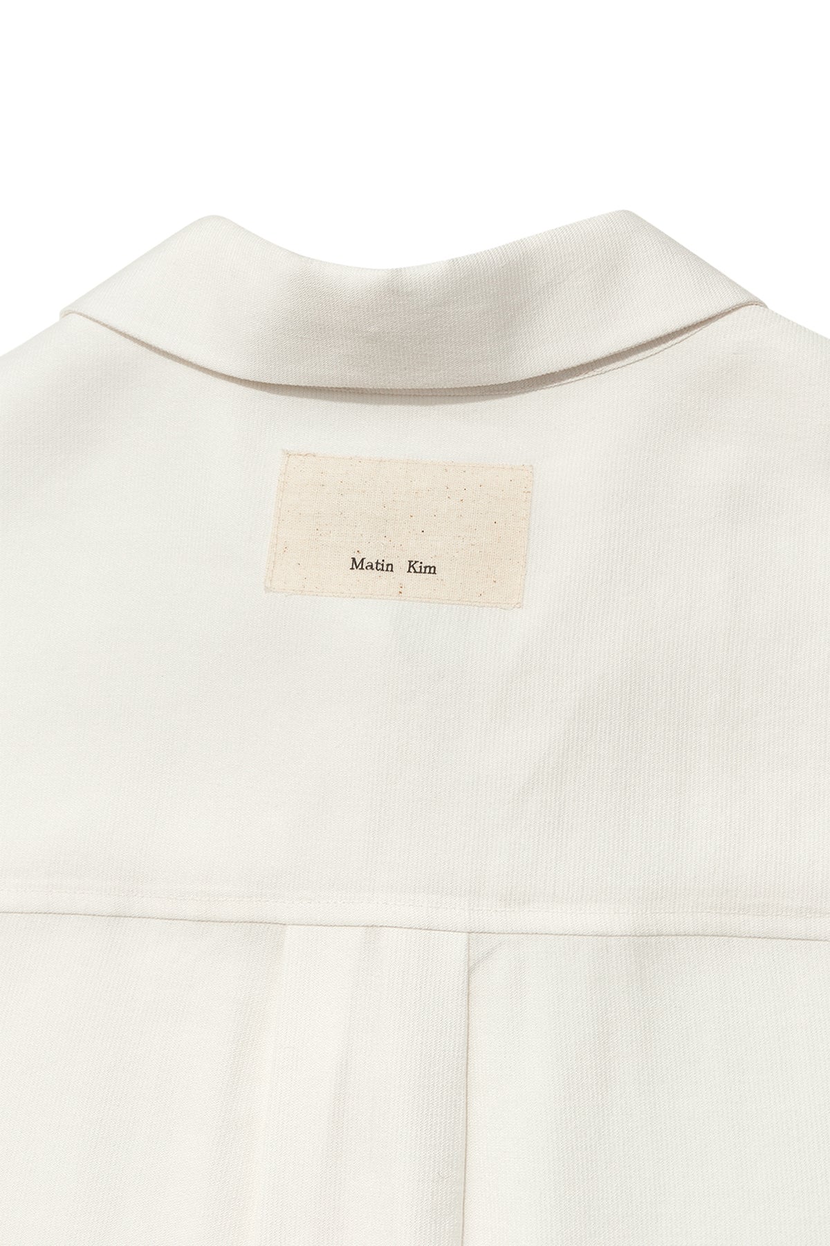 Matin Kim - Unbalance Collar Half Shirt (Ivory) product image 4 | TRAB K-Fashion Australia
