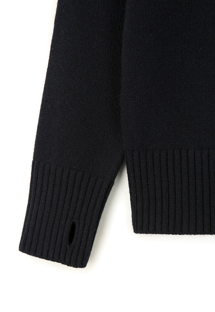 Art if acts - Fingerhole Saddle Neck Knit (Dark Navy) product image 11 | TRAB K-Fashion Australia
