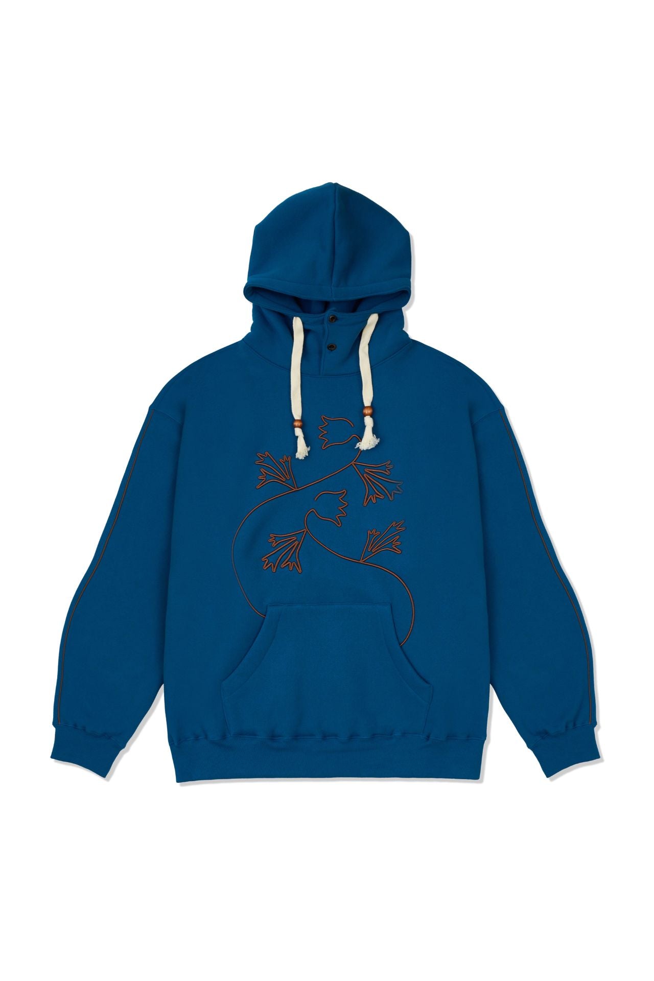 Ioedle - Pasqueflower Three-Dimensional Embroidery Hood (Blue) product image 2 | TRAB K-Fashion Australia