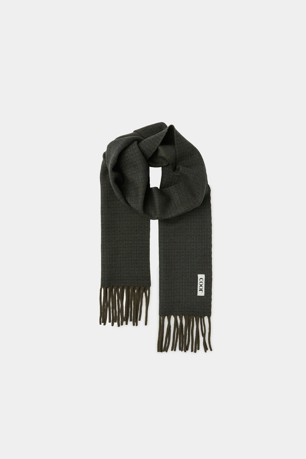 Coor - Merino Wool Gunclub Check Muffler (Khaki Brown) product image 4 | TRAB K-Fashion Australia