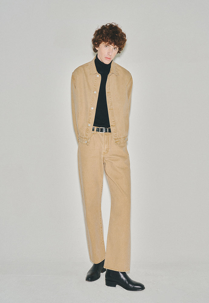 Tonywack - Constructed Pleats Denim Jacket (Faded Beige) product image 3 | TRAB K-Fashion Australia