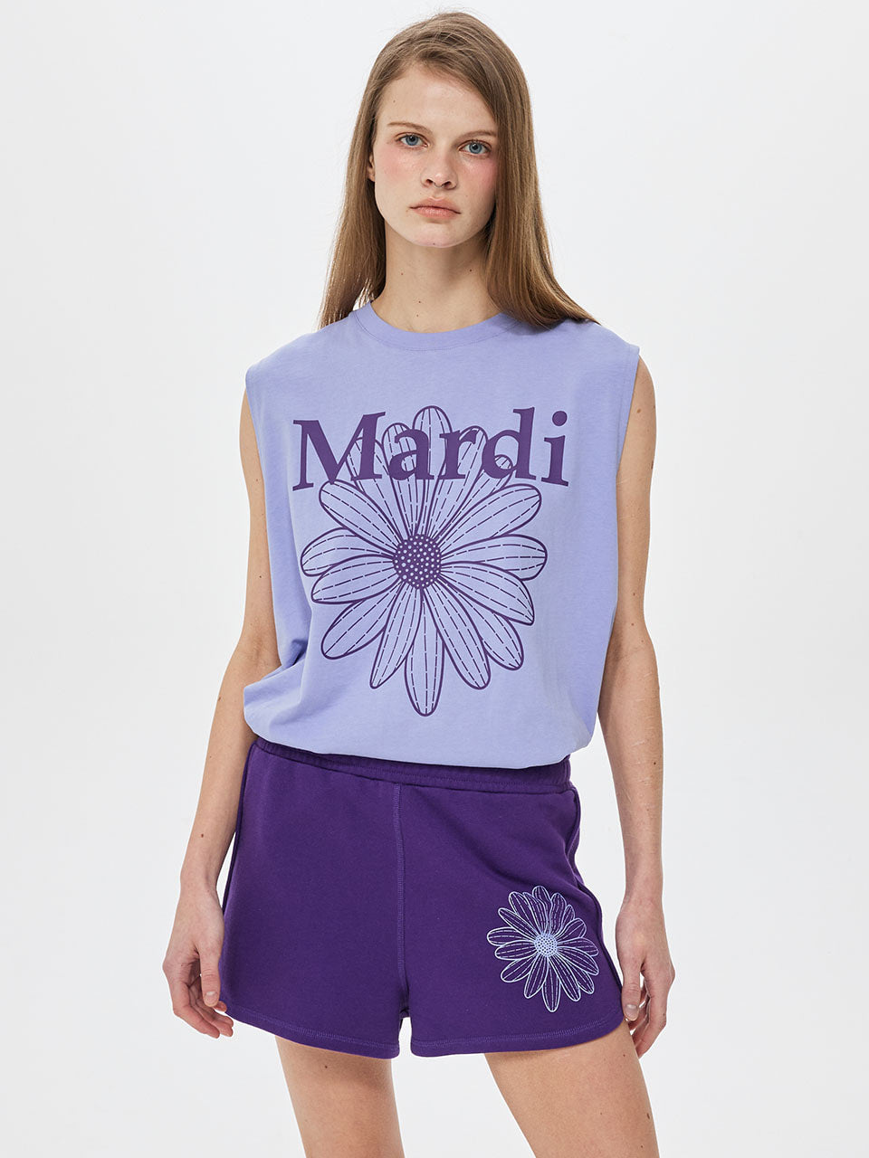 Mardi Mercredi - Oversized Sleeveless Flowermardi (Lavender Purple) product image 1 | TRAB K-Fashion Australia