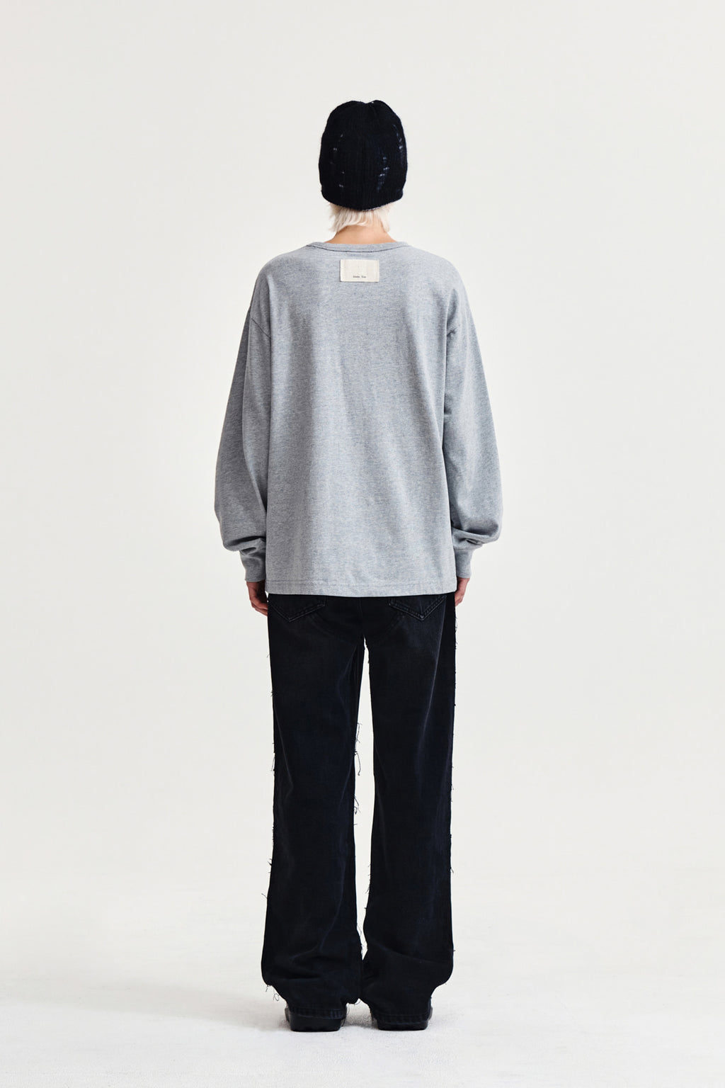 Matin Kim - Patch Graphic Long Sleeve Top (Grey) product image 7 | TRAB K-Fashion Australia