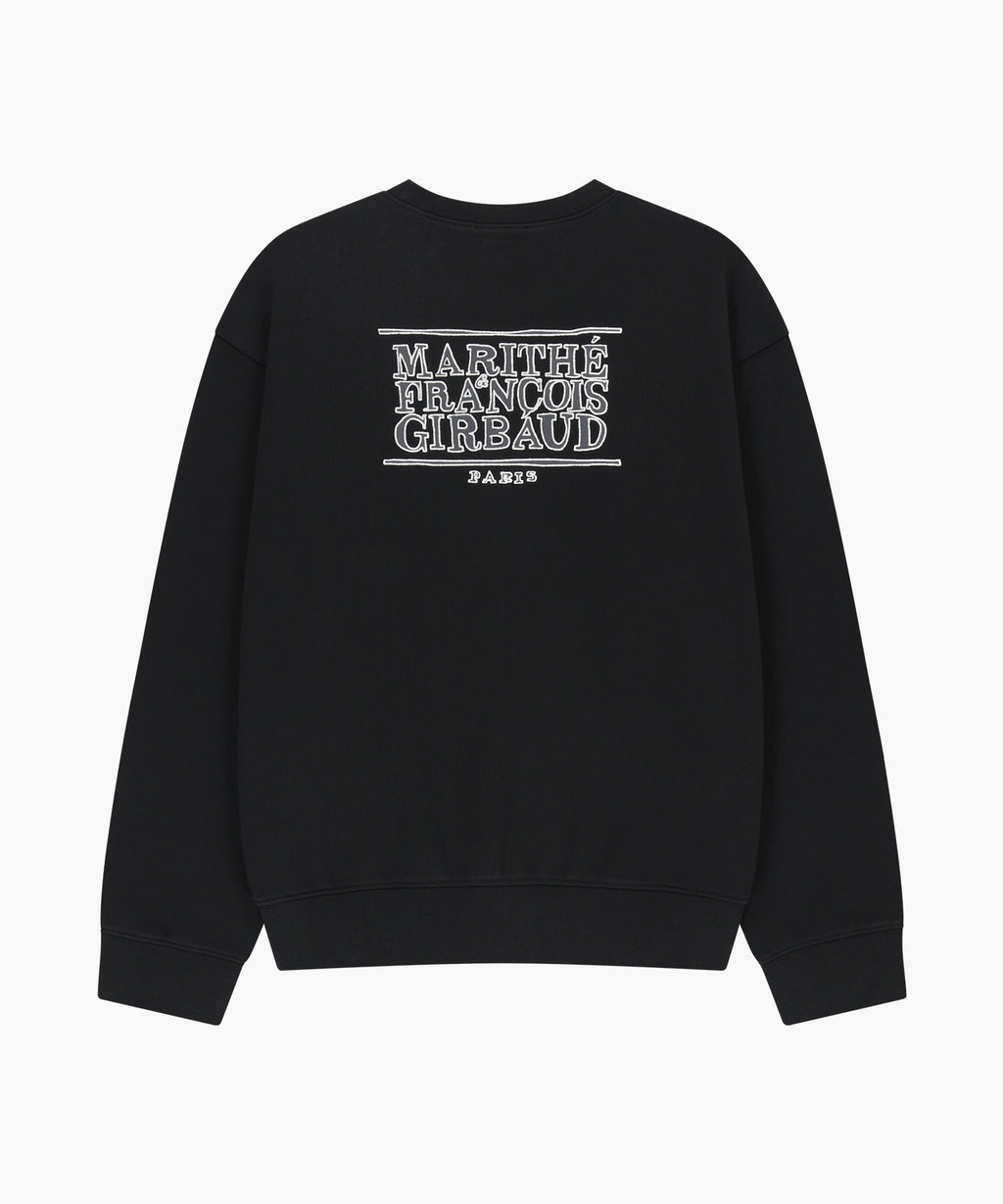Marithe & Francois Girbaud - Doodle Classic Logo Oversized Sweatshirt (Black) product image 6 | TRAB K-Fashion Australia