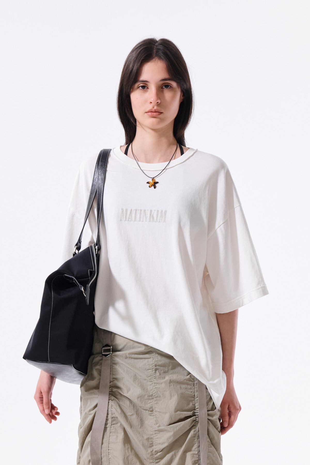 Matin Kim - Vintage Lettering Graffiti Top (White) product image 16 | TRAB K-Fashion Australia