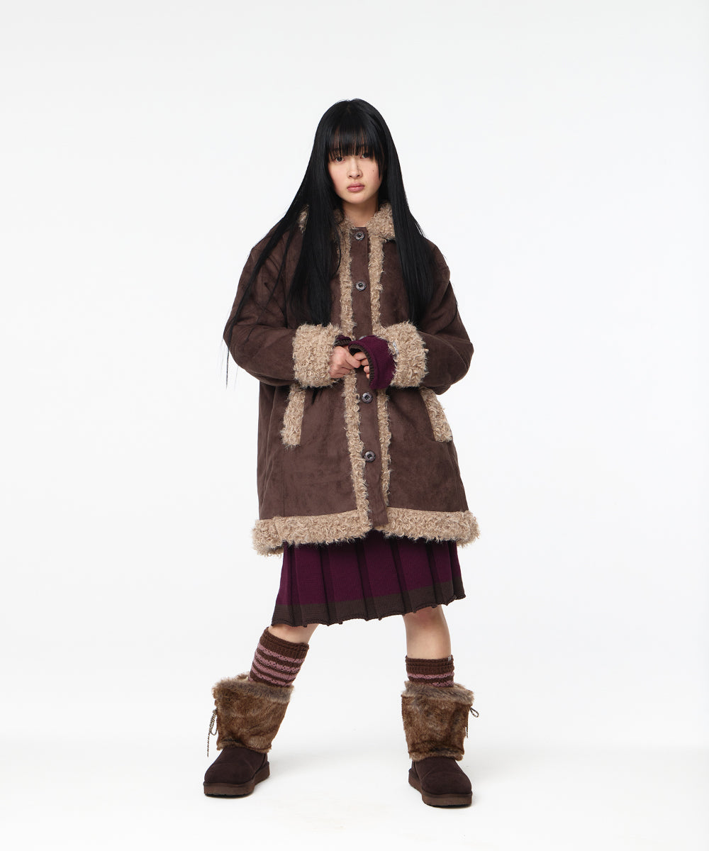 Coyseio - Hairy Suede Mustang Jacket (Brown) product image 6 | TRAB K-Fashion Australia