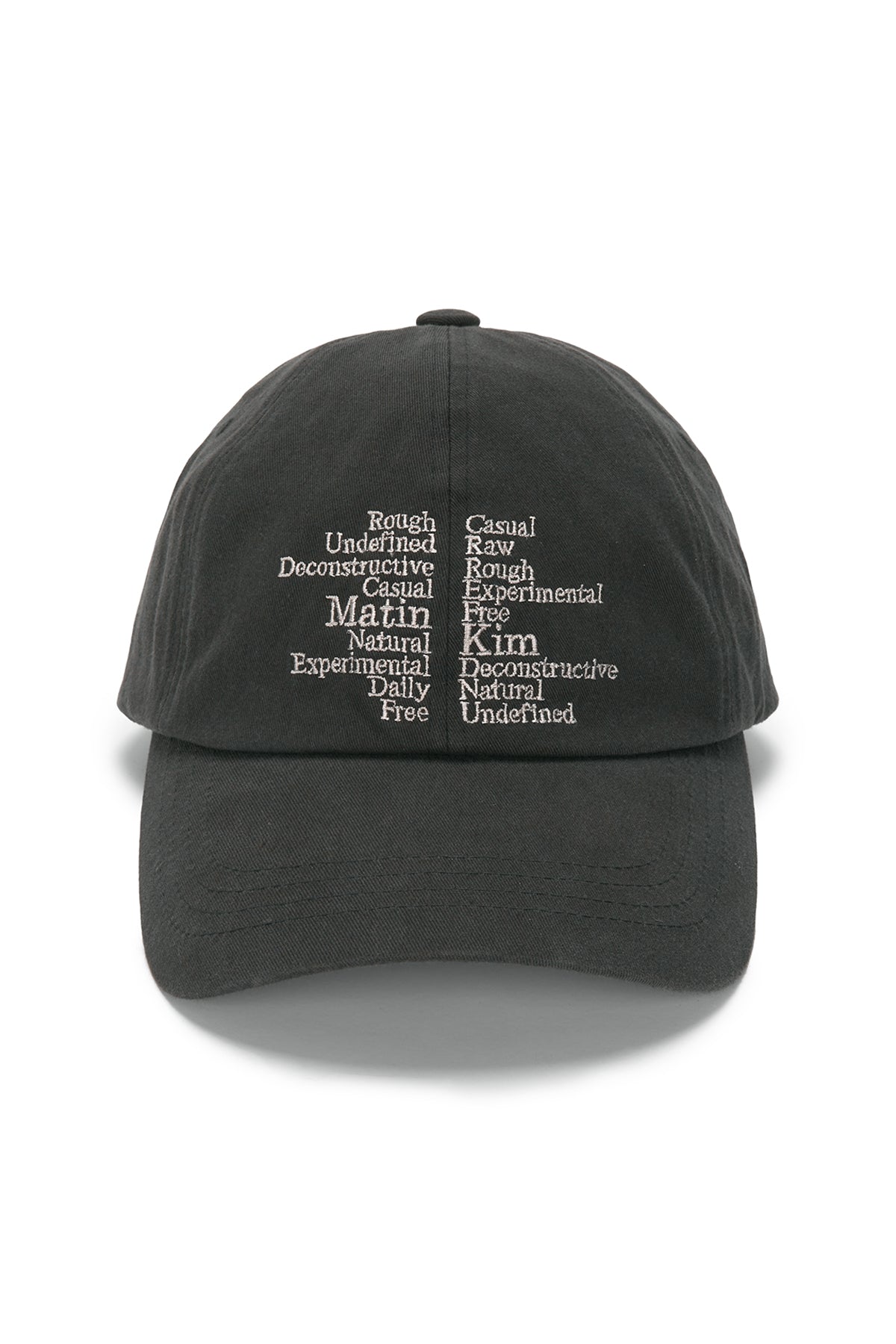 Matin Kim - Keyword Lettering Ball Cap (Charcoal) product image 1 | TRAB K-Fashion Australia