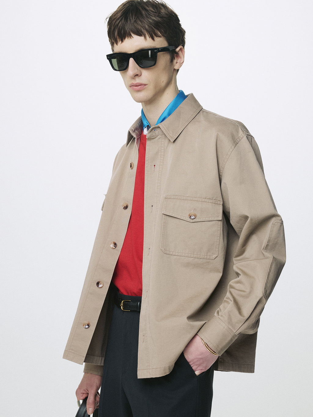 Tonywack - Washed Cotton Twill Overshirt (Beige) product image 6 | TRAB K-Fashion Australia