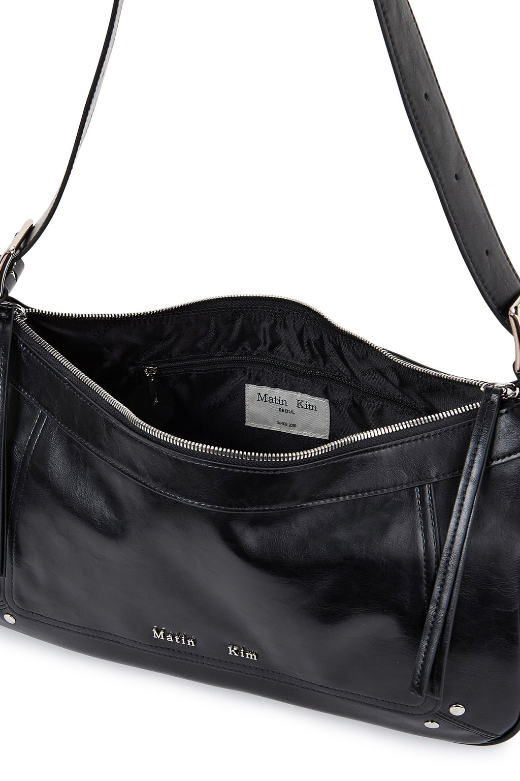 Matin Kim - Rivet Point Quad Shoulder Bag (Black) product image 3 | TRAB K-Fashion Australia