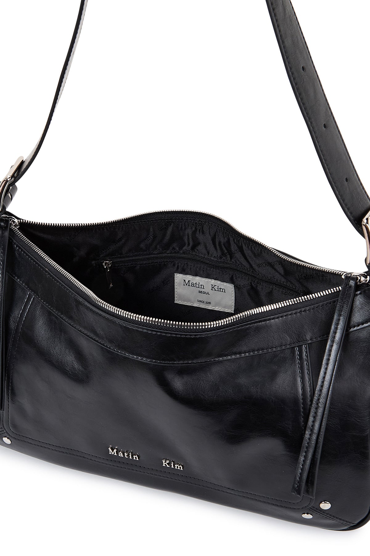 Matin Kim - Rivet Point Quad Shoulder Bag (Black) product image 3 | TRAB K-Fashion Australia