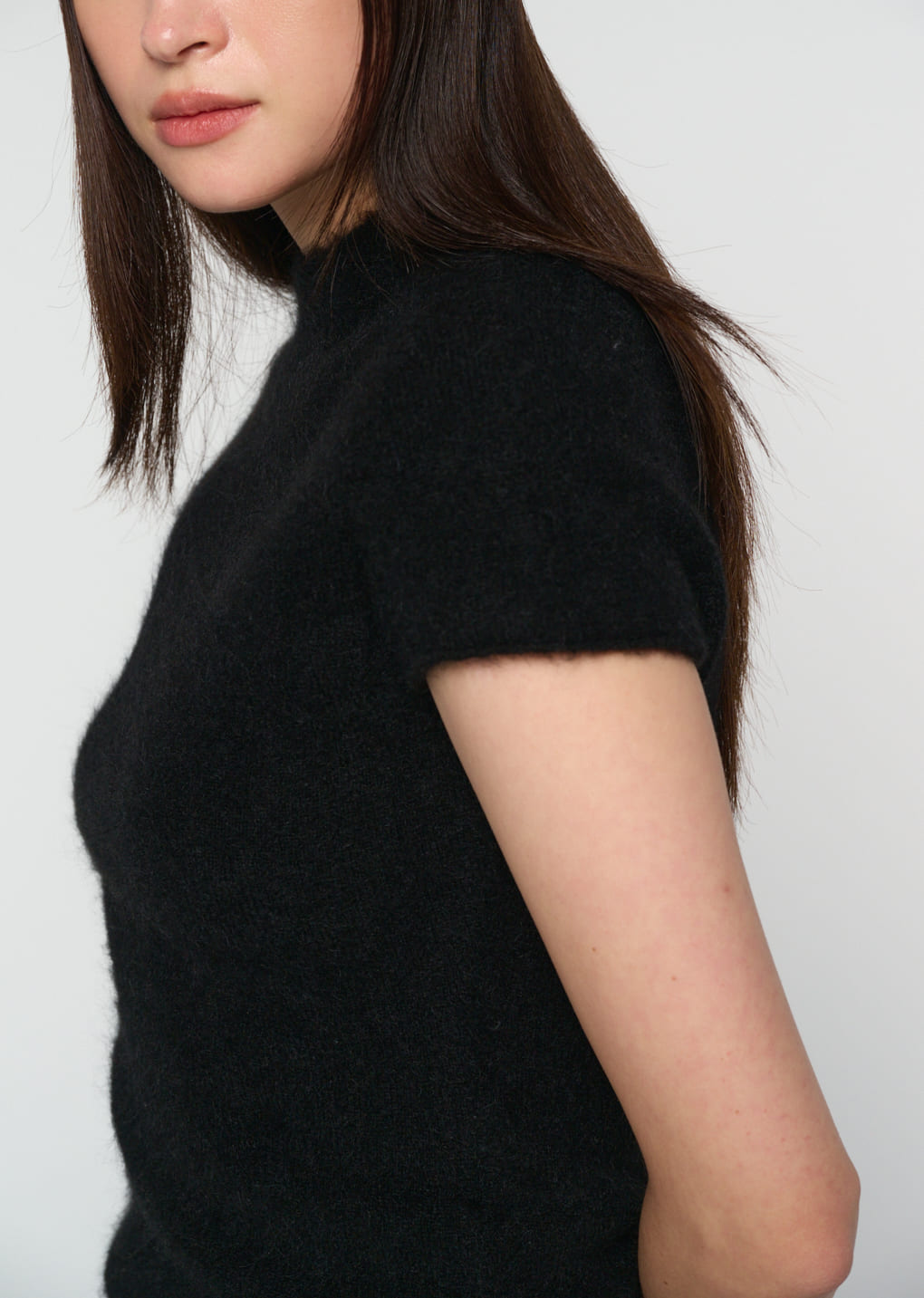 Amomento - wholegarment hairy knit top (Black) product image 7 | TRAB K-Fashion Australia