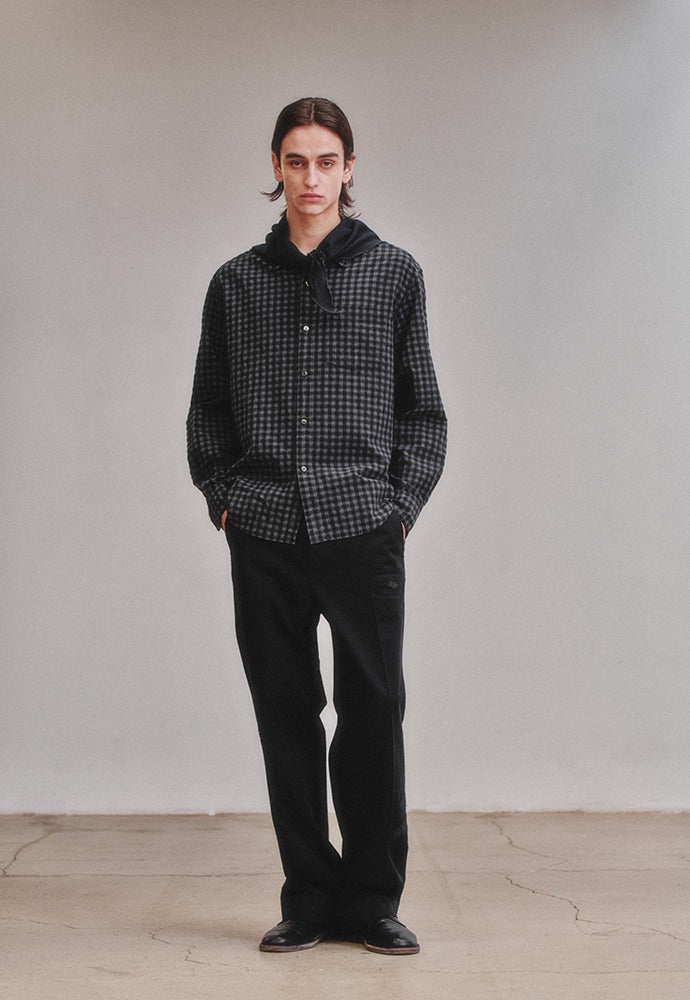 Art if acts - Gingham Check Oxford Shirt (Grey/Black) product image 1 | TRAB K-Fashion Australia
