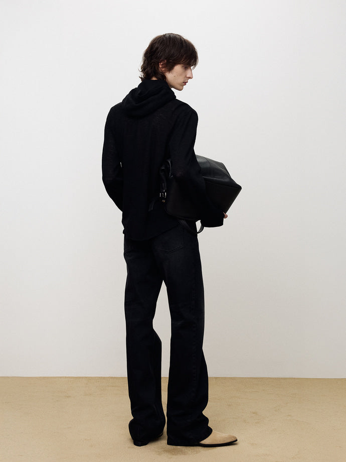 Tonywack - Flared-Leg Denim Jeans (Faded Black) product image 2 | TRAB K-Fashion Australia