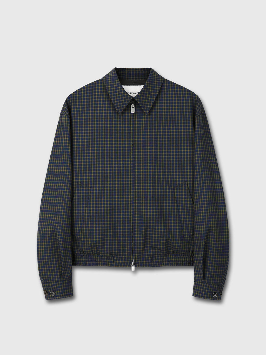 Tonywack - Checked Wool French Blouson (Navy) product image 9 | TRAB K-Fashion Australia