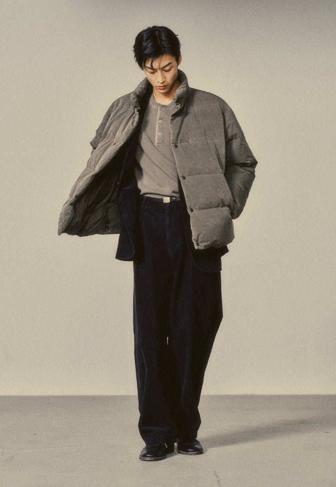 Art if acts - Garment Washed Puffer Down Jacket (Vintage Moss) product image 2 | TRAB K-Fashion Australia