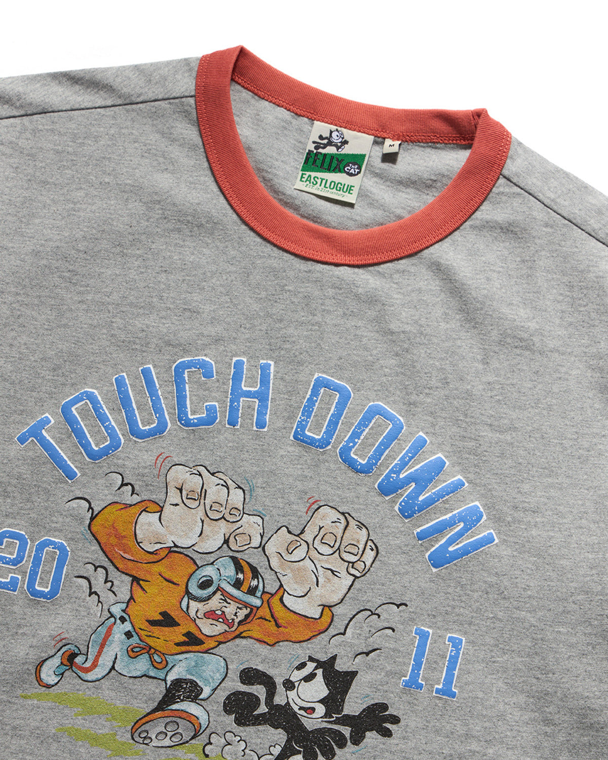 Eastlogue - Felix Breakaway Rugby Ringer T-shirts (Melange Grey & Salmon) product image 3 | TRAB K-Fashion Australia