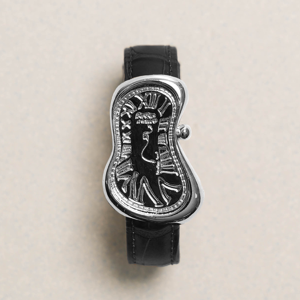 Towtow Archive - Timeless Twist Wristlet Black Strap Silver Pendant (OC) product image 1 | TRAB K-Fashion Australia