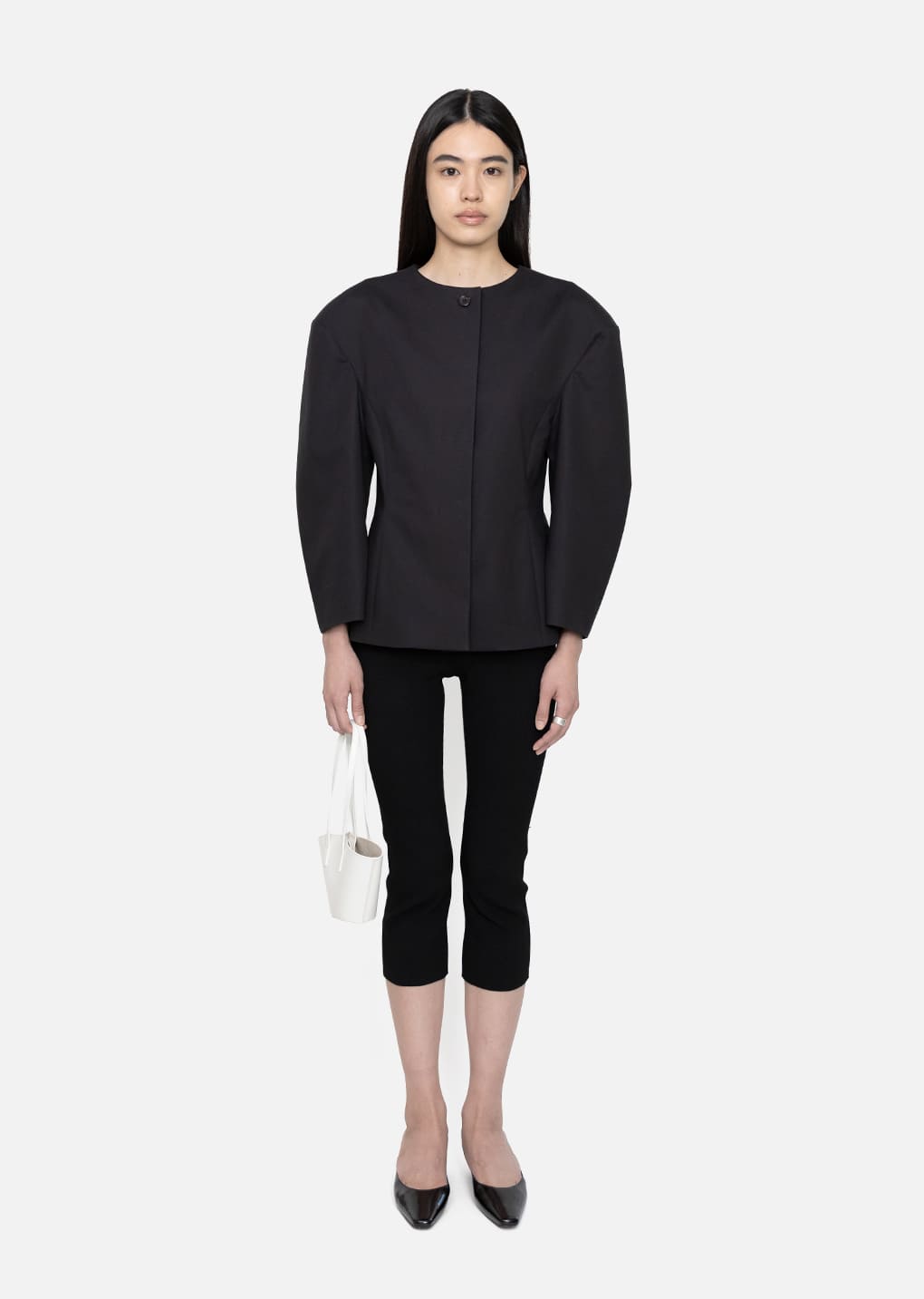 Amomento - Curved Silhouette Jacket (Black) product image 2 | TRAB K-Fashion Australia