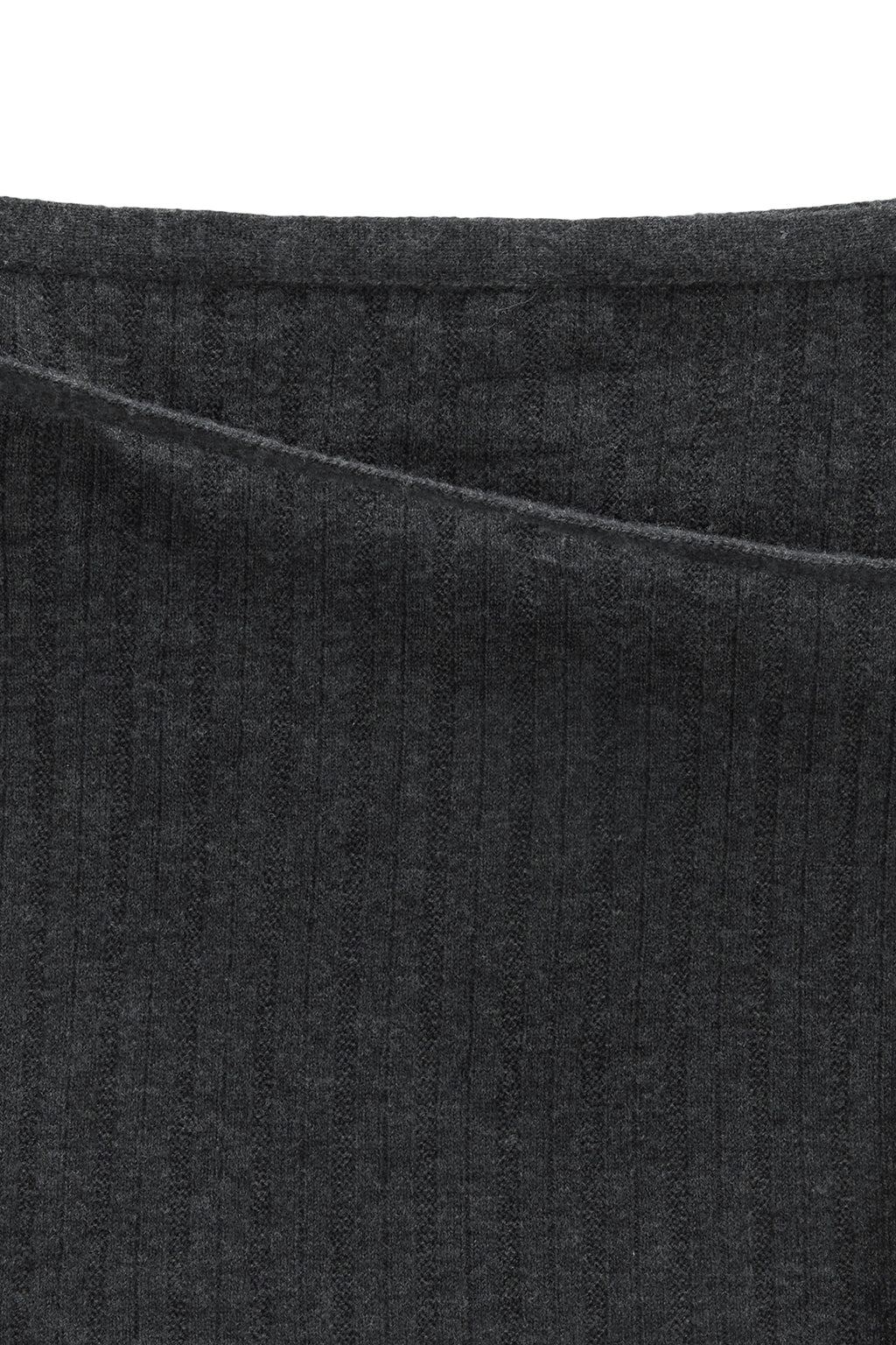 Matin Kim - Layered Knit String Wrap Skirt (Charcoal) product image 3 | TRAB K-Fashion Australia