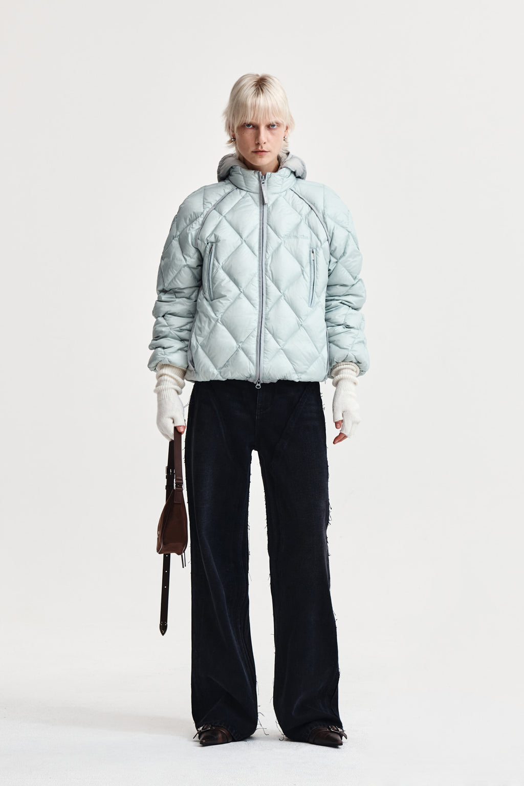 Matin Kim - Quilting Hoody Lightweight Jumper (down Blended) (Mint) product image 9 | TRAB K-Fashion Australia