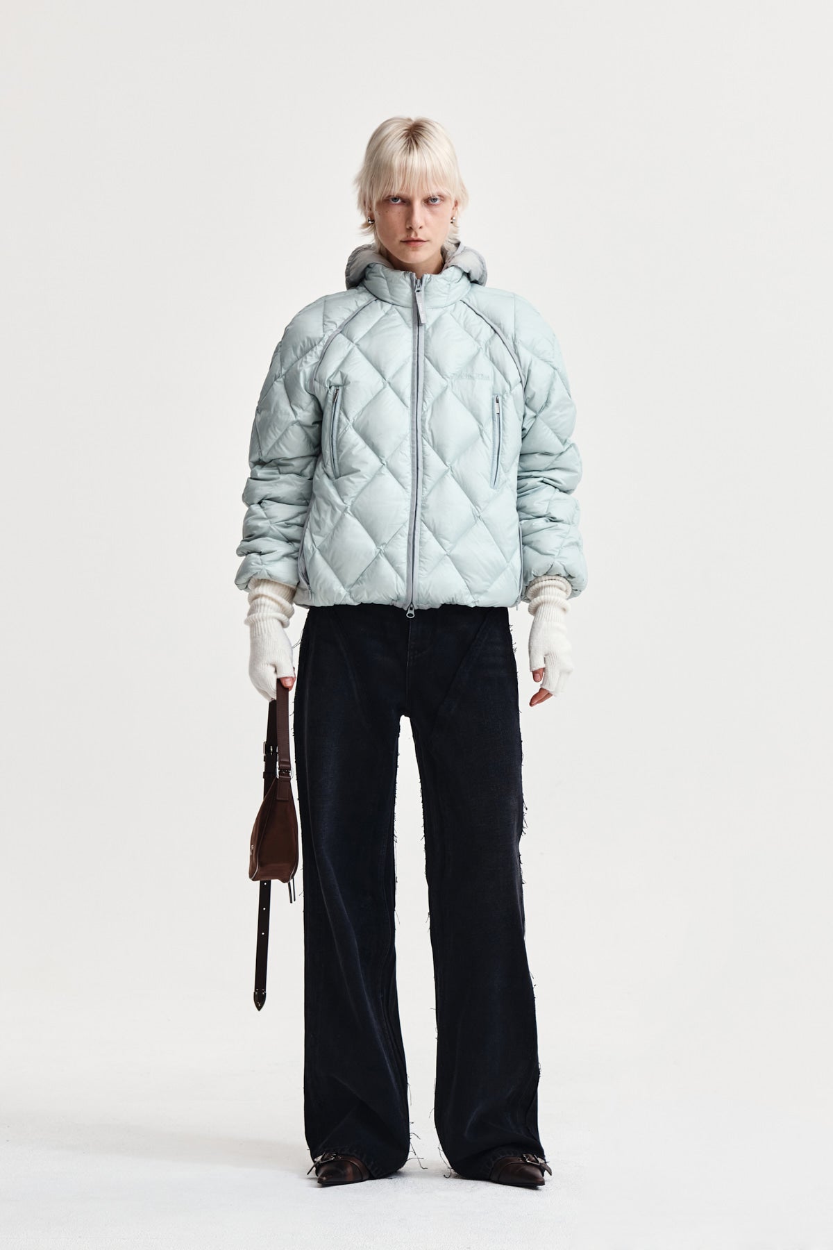 Matin Kim - Quilting Hoody Lightweight Jumper (down Blended) (Mint) product image 9 | TRAB K-Fashion Australia