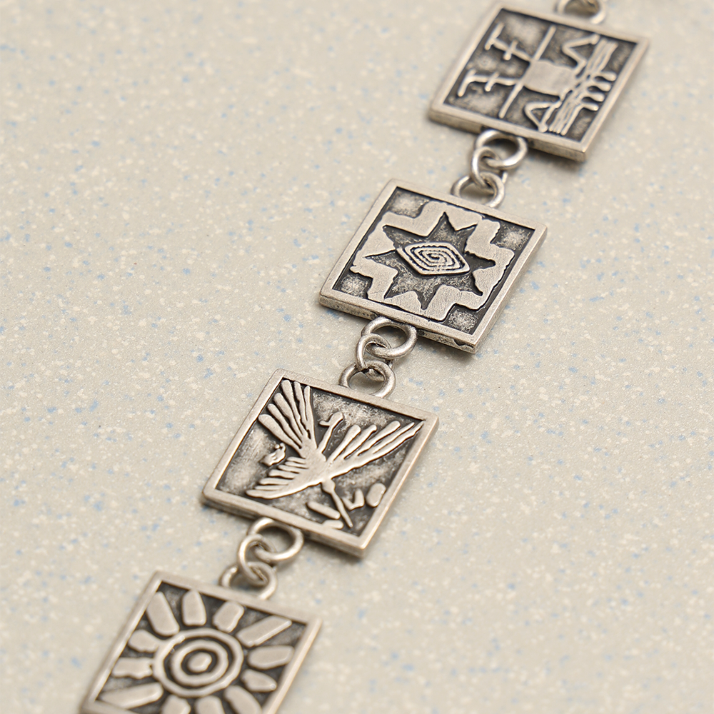 Towtow Archive - Stamped Tile Chain Bracelet Silver Burnish (OC) product image 3 | TRAB K-Fashion Australia