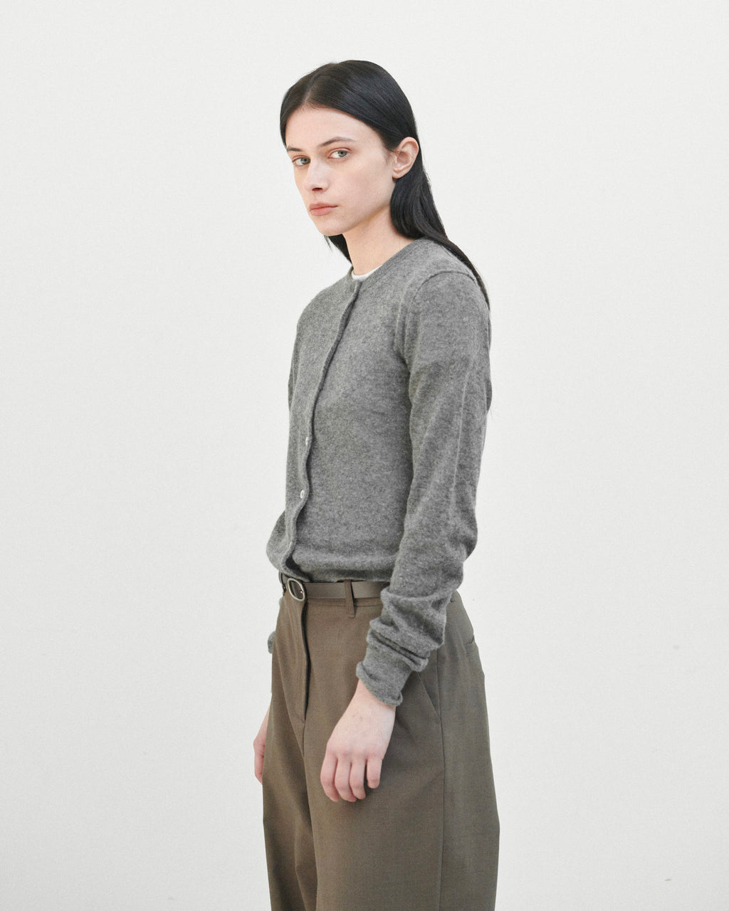 Brownyard - Soft Round Cardigan (Grey) product image 2 | TRAB K-Fashion Australia
