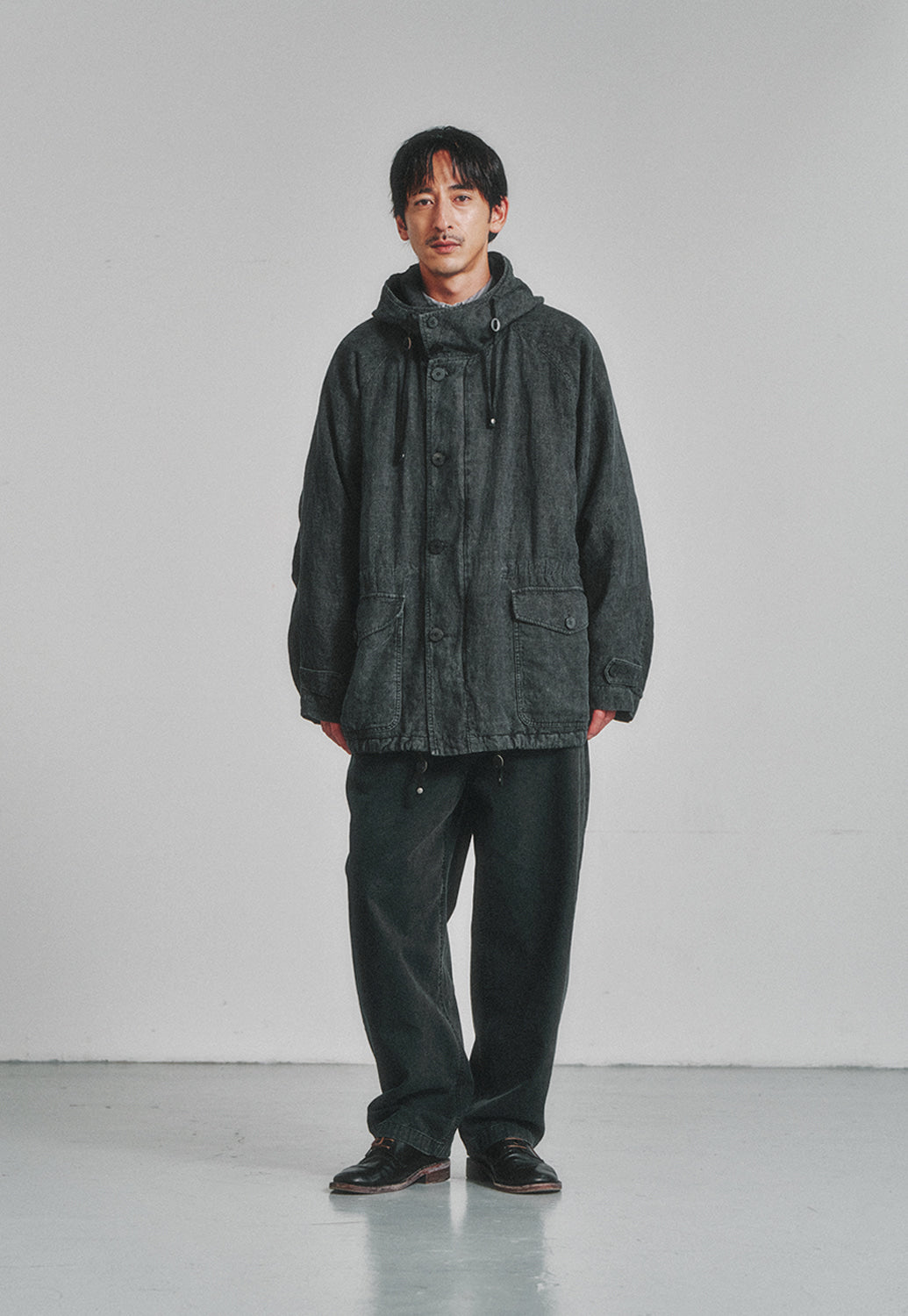 Art if acts - Linen Military Parka (Black) product image 2 | TRAB K-Fashion Australia