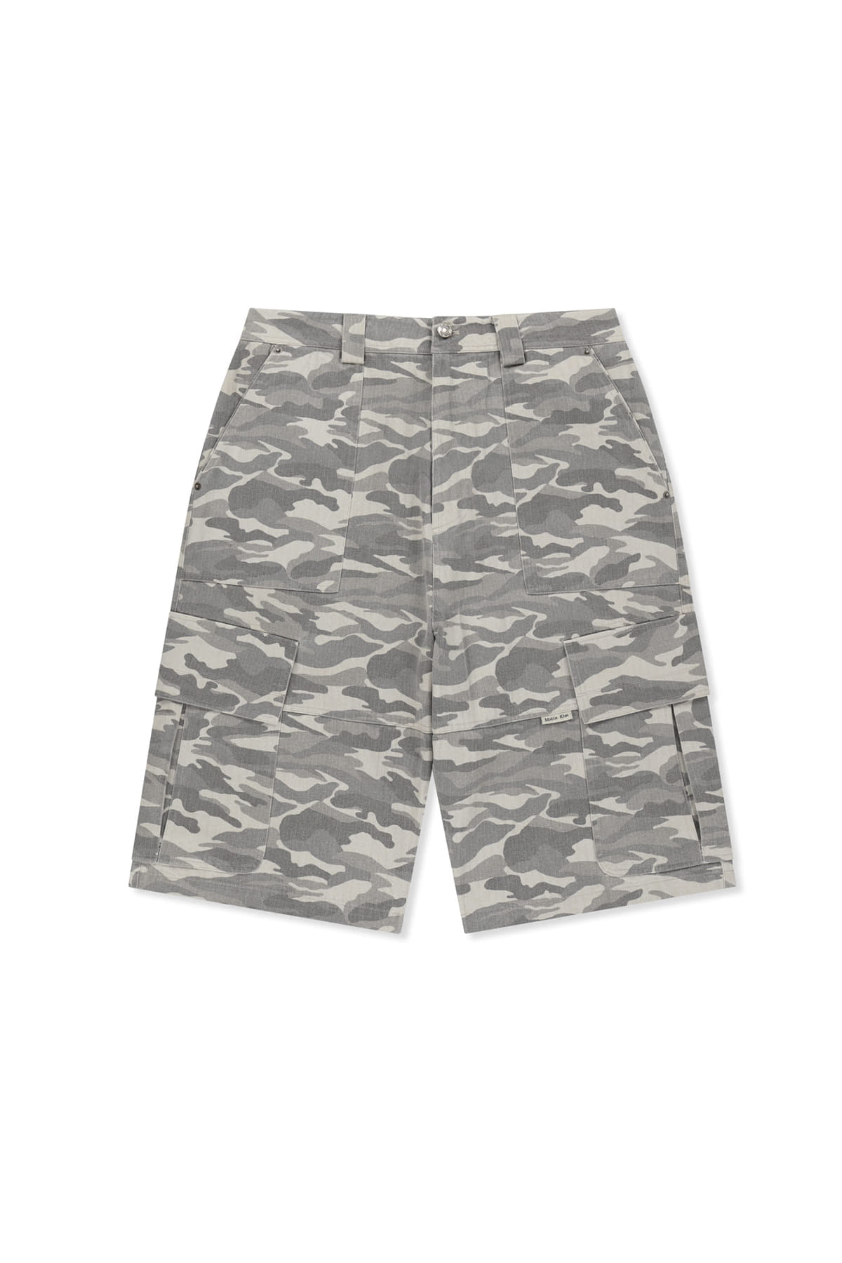 Matin Kim - Camouflage Cargo Bermuda Pants (Grey) product image 1 | TRAB K-Fashion Australia