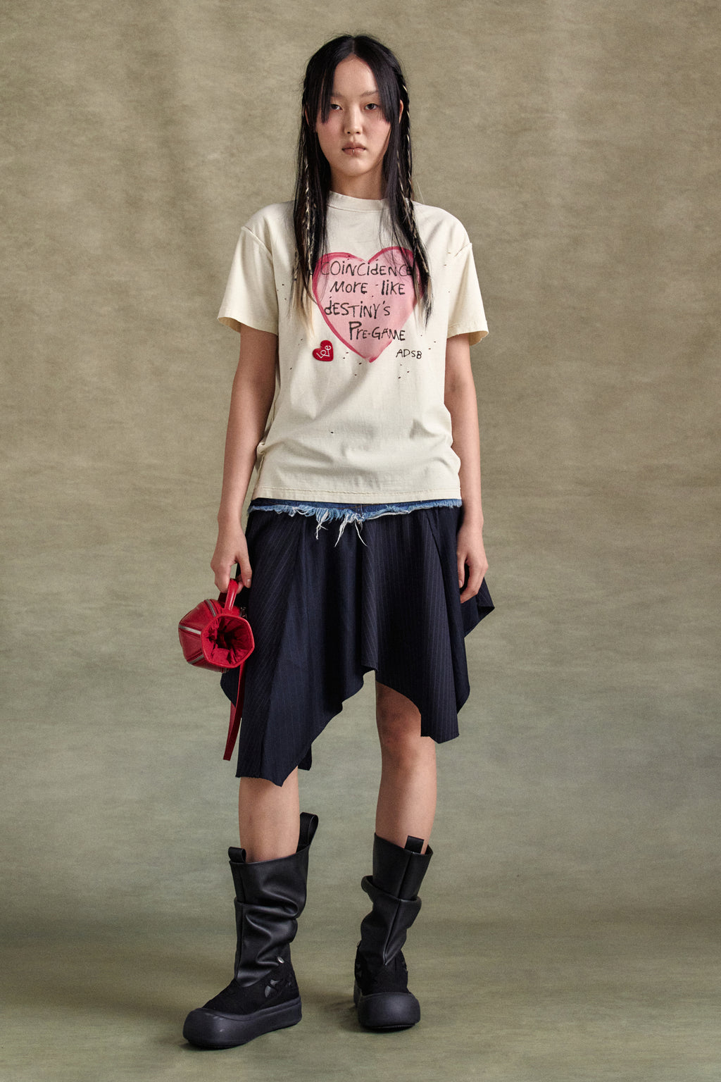 Andersson Bell - Unisex Heart Message T-Shirt (Ecru) product image 6 | TRAB K-Fashion Australia