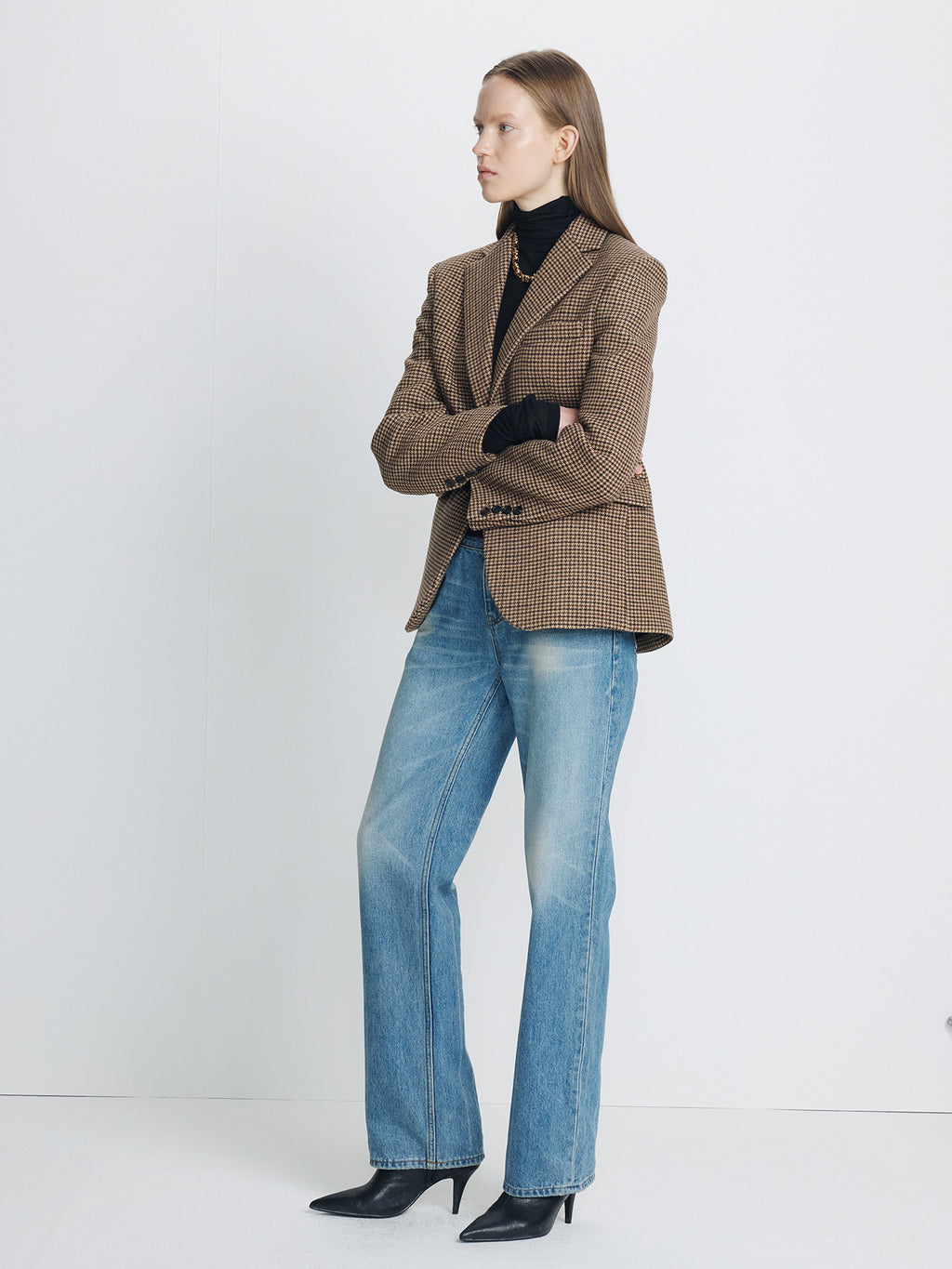 Tonywack - Wool Houndstooth Single Breasted Jacket (Brown Check) product image 3 | TRAB K-Fashion Australia