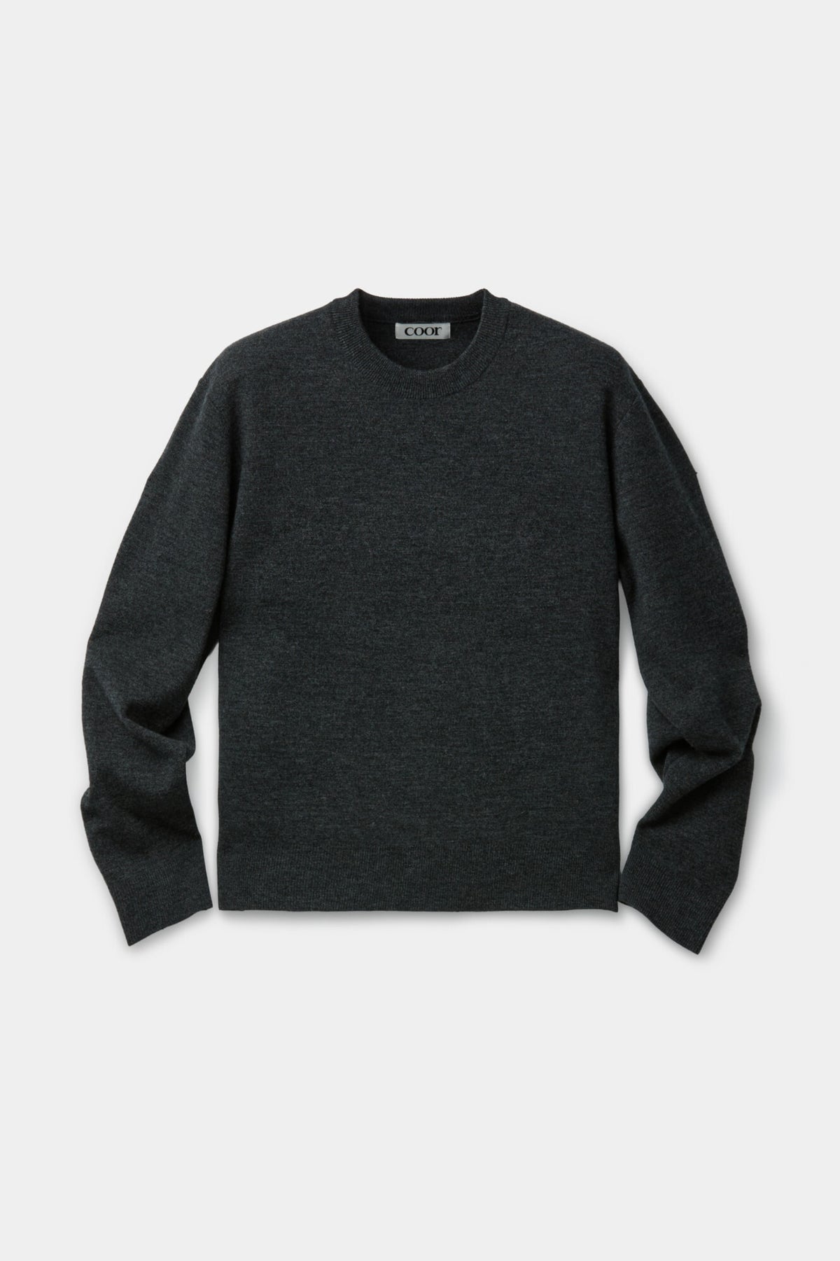 Coor - Merino Wool Crewneck Sweater (Melange Charcoal) product image 1 | TRAB K-Fashion Australia