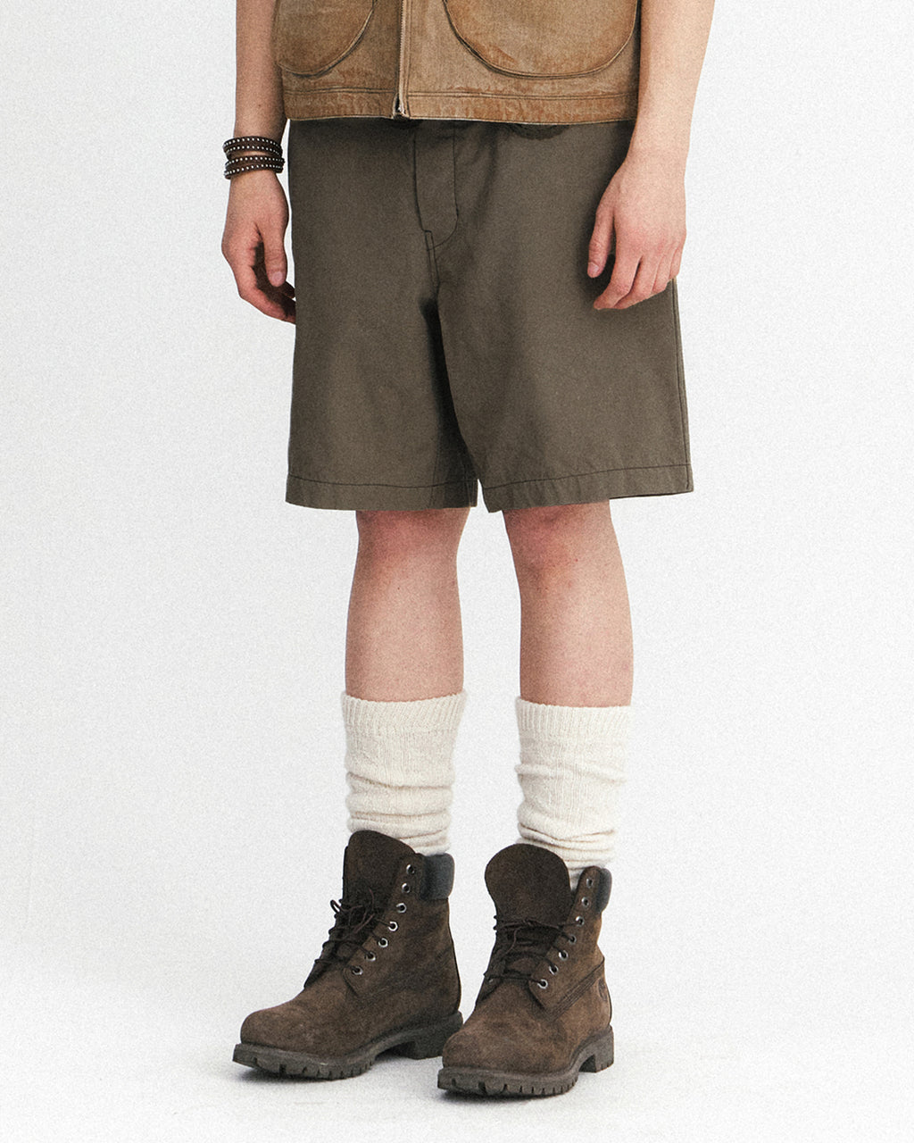 Eastlogue - Belted Cattleman Shorts (Khaki) product image 4 | TRAB K-Fashion Australia