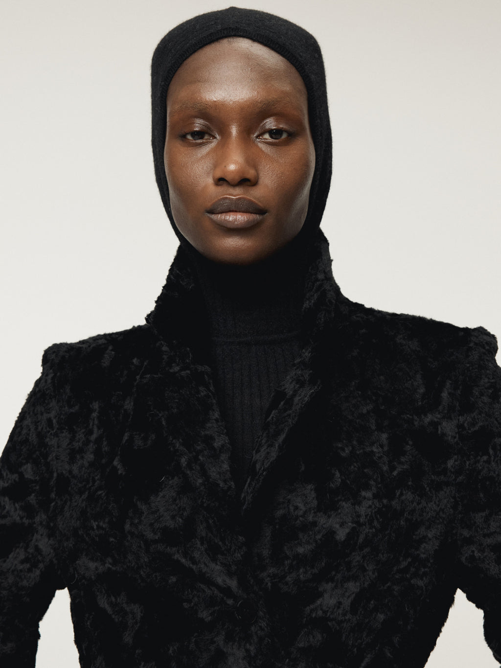 Recto - Hairy Balaclava Knit Top (Black) product image 8 | TRAB K-Fashion Australia