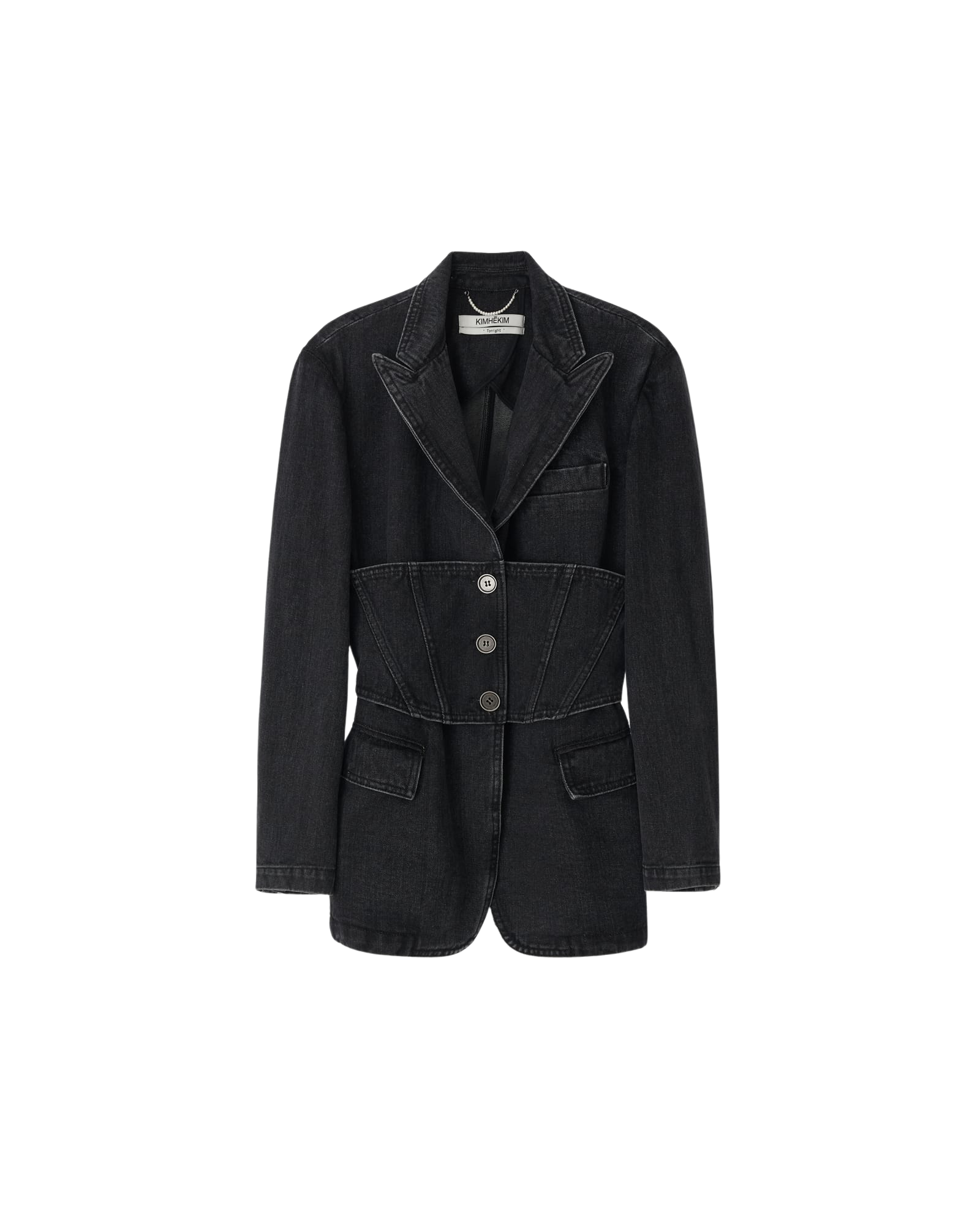 Kimhe Kim - Three Buttons Corset Single Jacket (Black) product image 3 | TRAB K-Fashion Australia