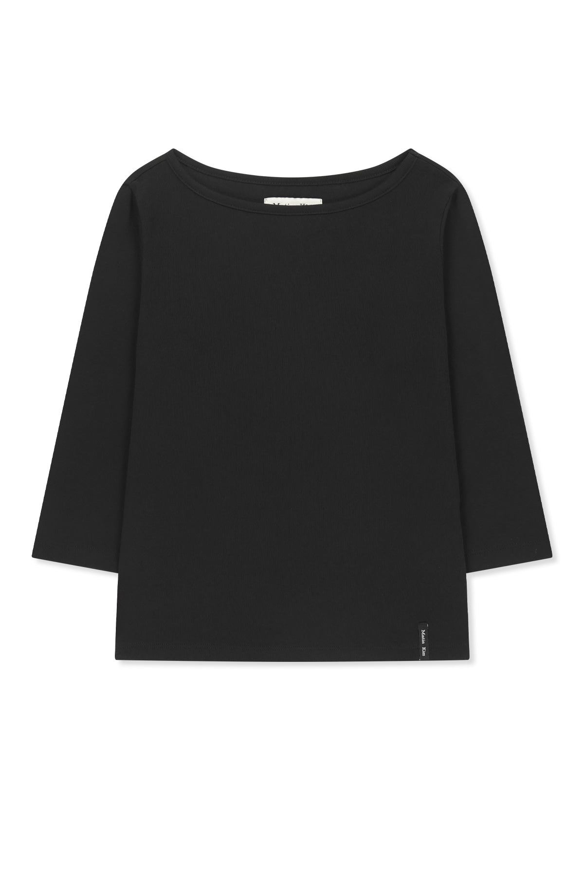 Matin Kim - 3/4 Sleeve Top & Tank Layered Set (Black) product image 2 | TRAB K-Fashion Australia