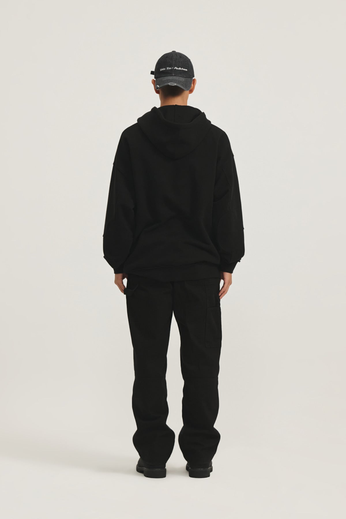 Matin Kim - Peaches Logo Graphic Hoody (Black) product image 10 | TRAB K-Fashion Australia