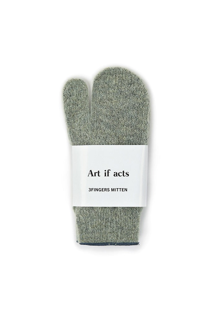 Art if acts - TEMBEA X Art if acts_ 3 FIngers Mitten (Sage Green) product image 1 | TRAB K-Fashion Australia