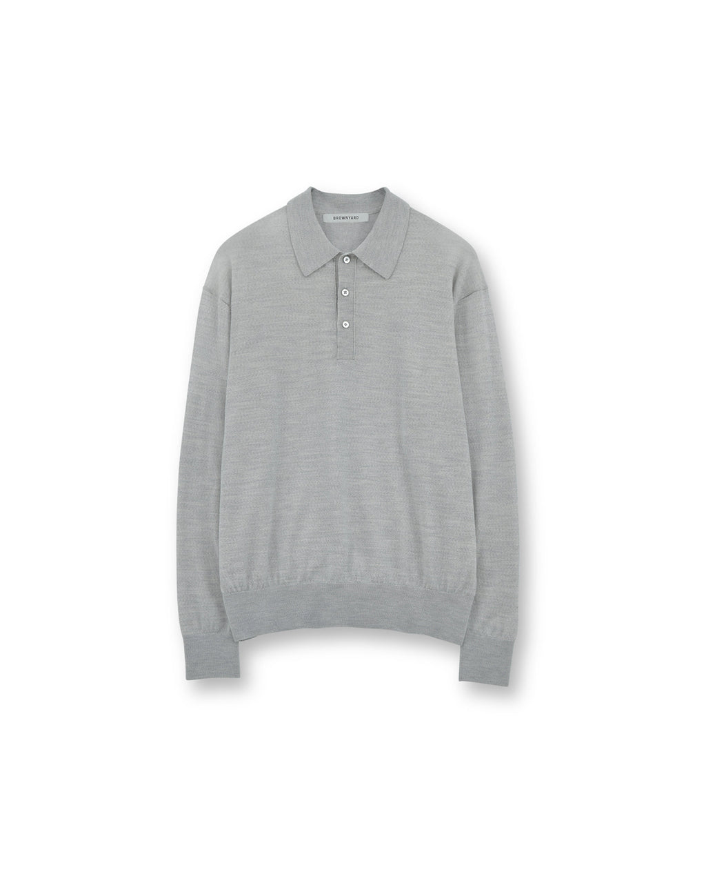 Brownyard - Knit Pique Shirt (Light Grey) product image 3 | TRAB K-Fashion Australia