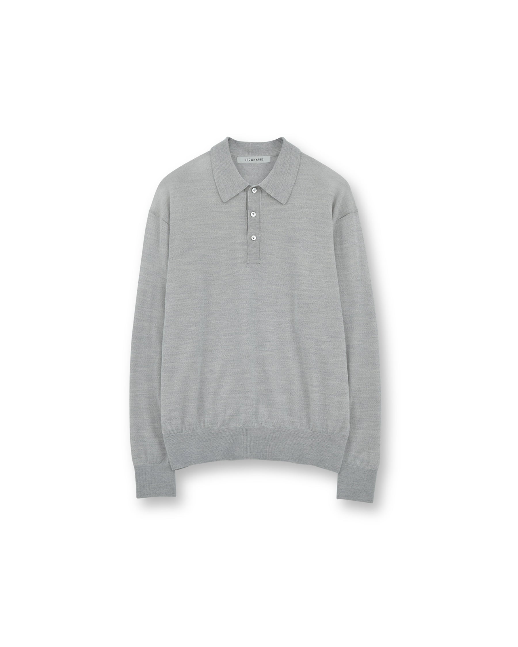 Brownyard - Knit Pique Shirt (Light Grey) product image 3 | TRAB K-Fashion Australia