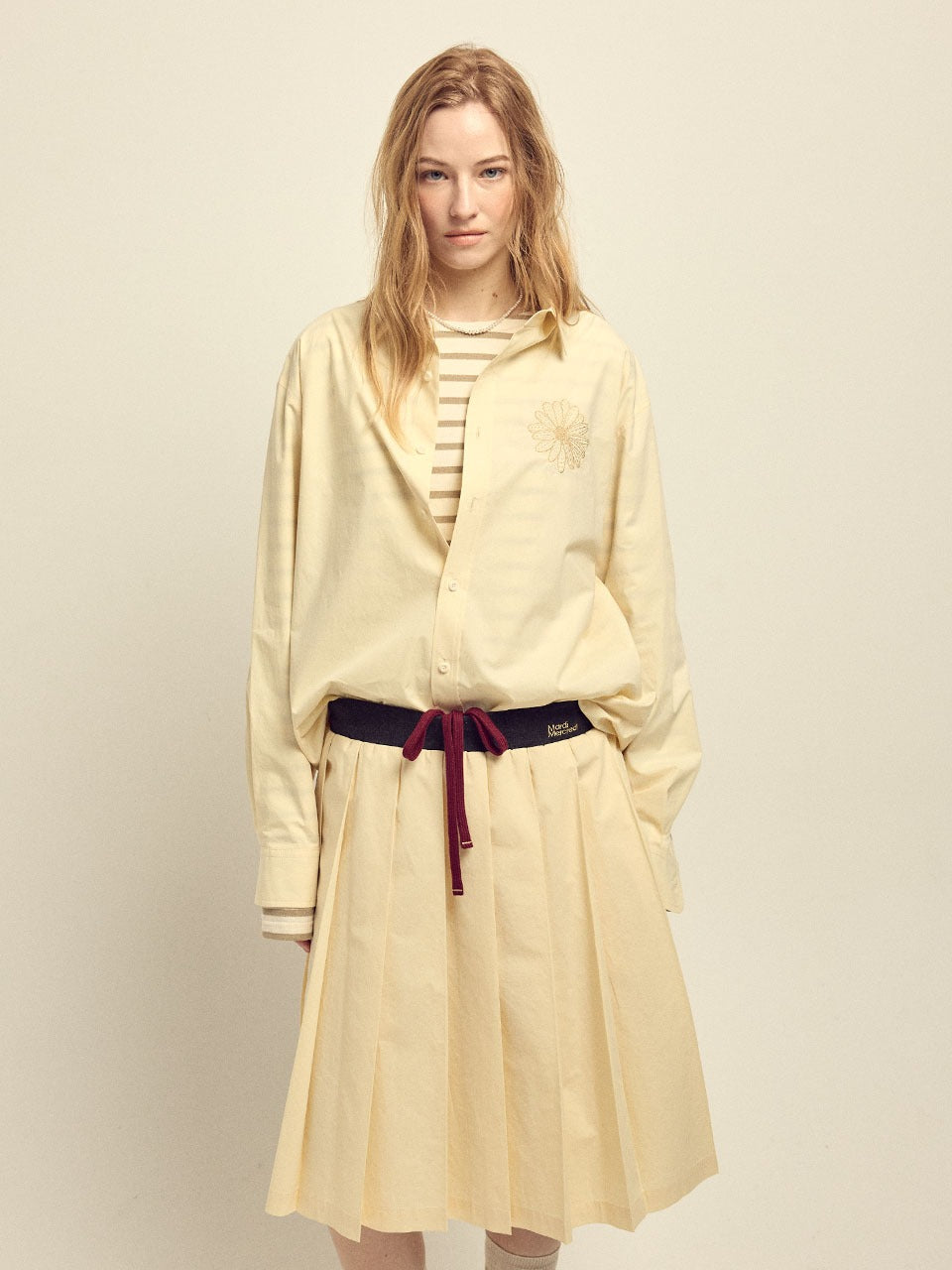 Mardi Mercredi - Cotton Poplin Shirt (Butter Beige) product image 1 | TRAB K-Fashion Australia