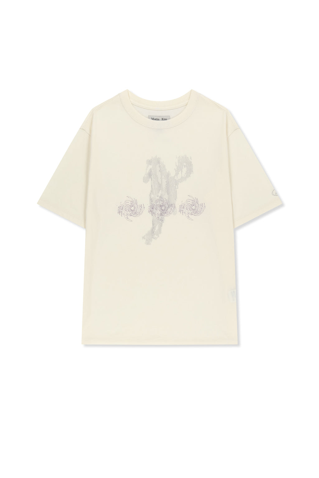 Matin Kim - Matin Pace Sprint Graffiti Top (Ivory) product image 1 | TRAB K-Fashion Australia